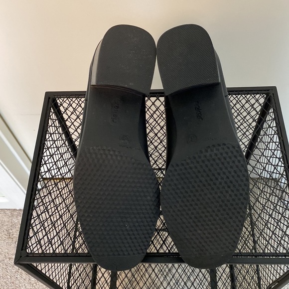 RIEKER women’s black leather short boot with a 1 3/4” stack heel. Size 37 - Picture 6 of 7